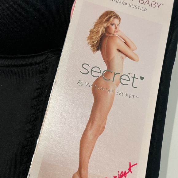 Victoria's Secret Low Back Bustier 
"Back Off Baby" 38C New W/Tags, Black - Picture 8 of 9